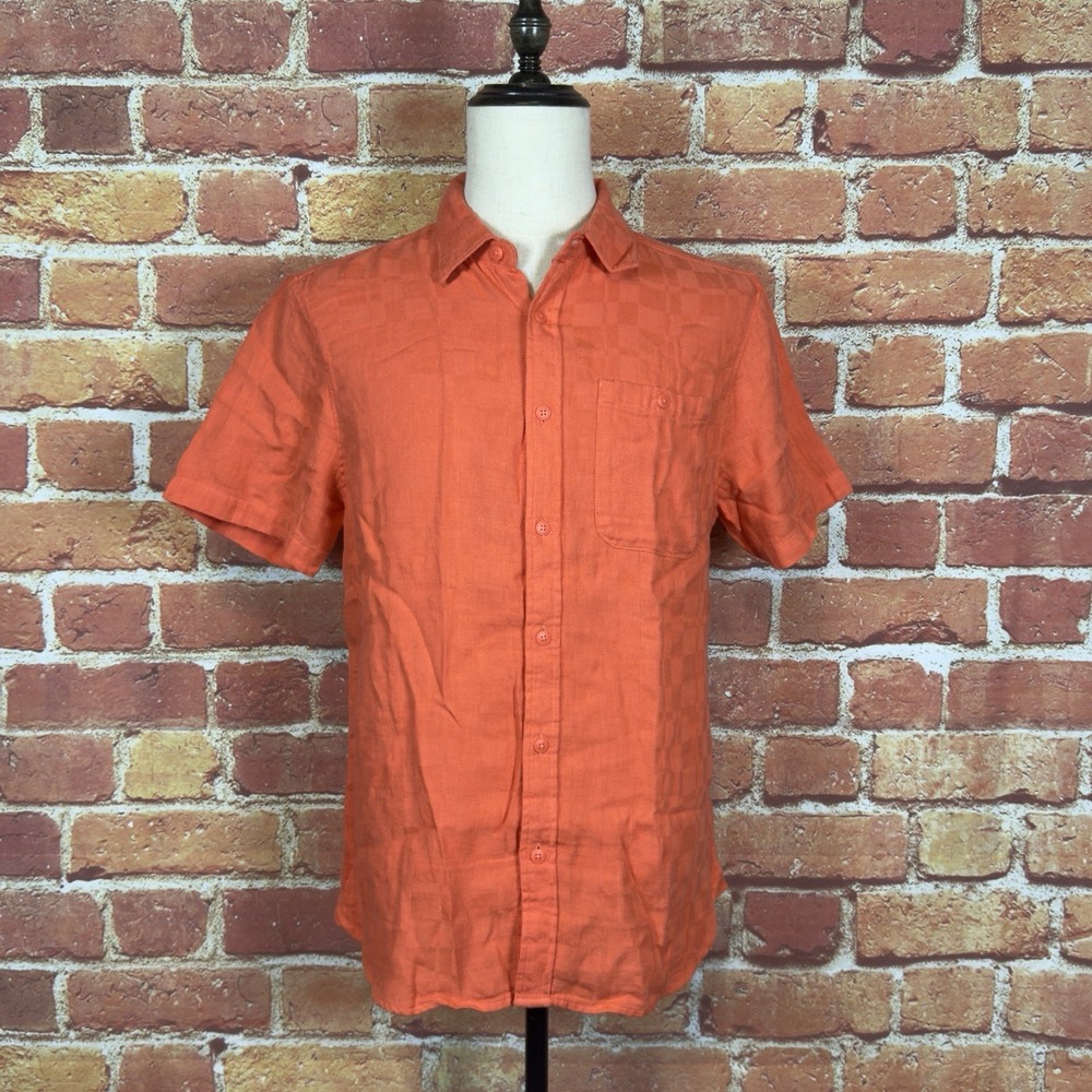 The North Face Men's Loghill Jacquard‎ Short Sleeve Button Up Shirt Size M